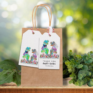 Dinosaur Theme Wedding Thank You Gift Tags