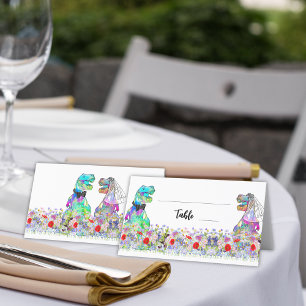 Dinosaur Theme Wedding Wildflower Place Card