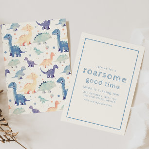 Dinosaur Themed Birthday Party Invite