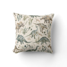 Dinosaur Themed Nursery | Accent Pillow | Vintage