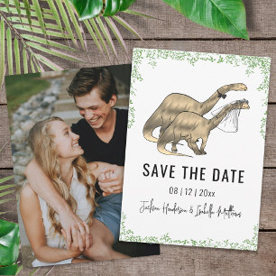 Dinosaur Themed Wedding Photo Save The Date