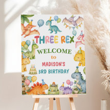 Dinosaur Three Rex 3rd Birthday Party