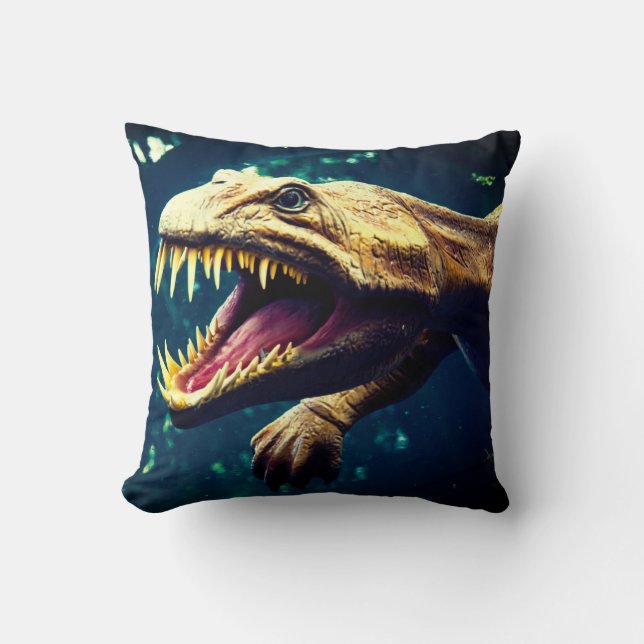 Dinosaur Throw Pillow (Front)