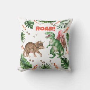 Dinosaur Throw Pillow Dino Theme Throw Pillow