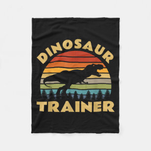 Dinosaur Trainer Halloween Costume Retro Sunset Fleece Blanket