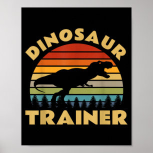 Dinosaur Trainer Halloween Costume Retro Sunset Poster