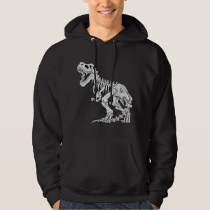 Dinosaur TRex Skeleton Paleontologist Dino Bones F Hoodie