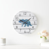 Dinosaur Triceratops Decor Rustic Shiplap