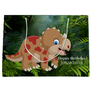 Dinosaur  Triceratops  Large Gift Bag