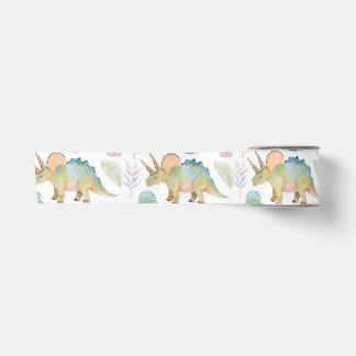 Dinosaur Triceratops Party Ribbon Satin Ribbon