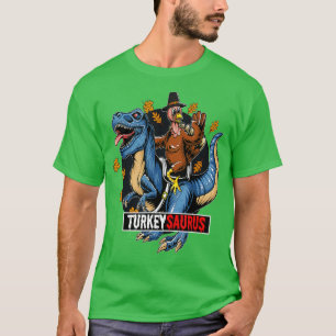 Dinosaur Turkeysaurus Boys Turkey Saurus T rex Pil T-Shirt