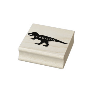 Dinosaur Tyrannosaurus Rex Cute T-Rex Kid's Name Rubber Stamp