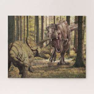 Dinosaur Tyrannosaurus Triceratops   Jigsaw Puzzle