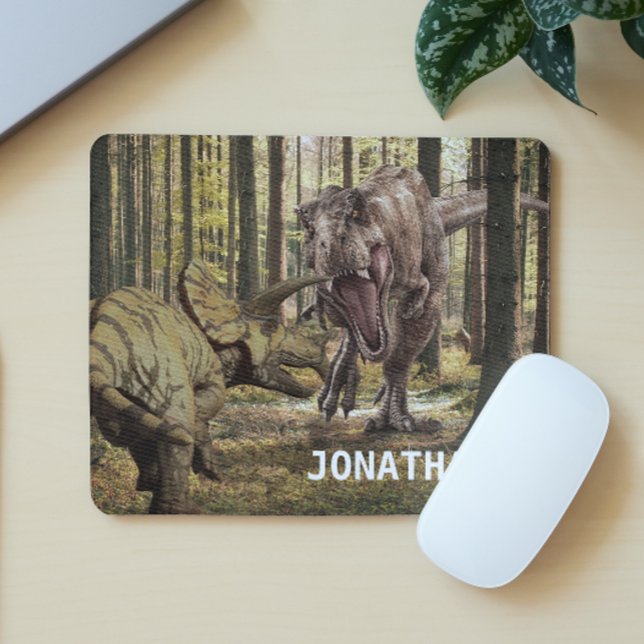 Dinosaur Tyrannosaurus Triceratops  Personalized  Mouse Pad (Creator Uploaded)