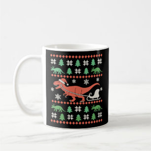Dinosaur Ugly Christmas Sweater T Rex Xmas Holiday Coffee Mug