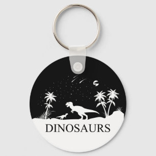Dinosaur Under The Stars Keychain