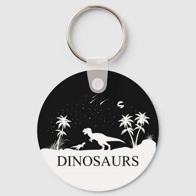 Dinosaur Under The Stars Keychain (Front)