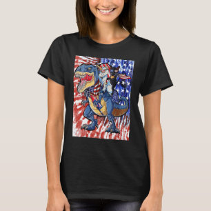 Dinosaur Unicorn Panther 4th Of July Tie Dye Kids T-Shirt