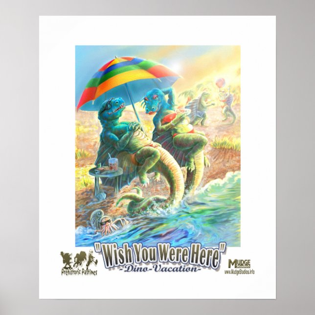 Dinosaur Vacation Wish You Were Here Poster (Front)