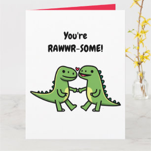 Dinosaur Valentines Card