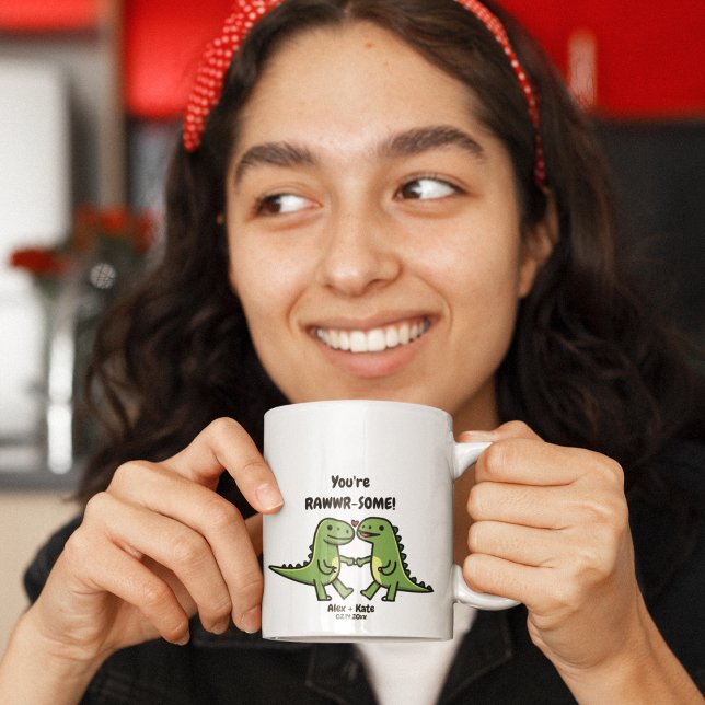 Dinosaur valentines   coffee mug (Creator Uploaded)