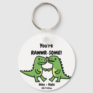 Dinosaur Valentines  Keychain