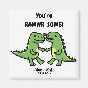 Dinosaur Valentines  Magnet