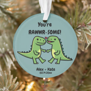 Dinosaur Valentines Ornament