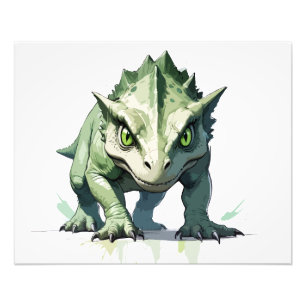 Dinosaur Vector Graphic Art Portrait Animal Spirit Photo Print