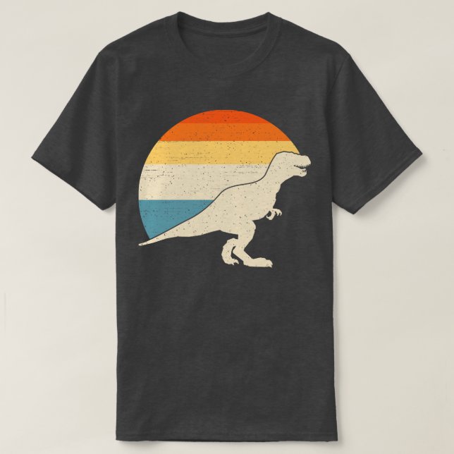 Dinosaur Vintage Sunset T-Shirt (Design Front)