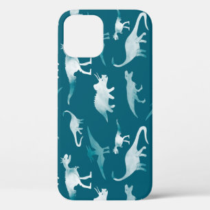 Dinosaur Watercolor: Textile Pattern iPhone 12 Case