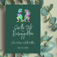 Dinosaur Wedding Funny T-Rex Bride and Groom