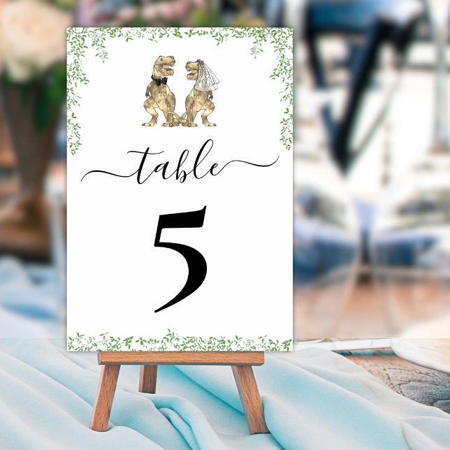 Dinosaur Wedding Table Number (Creator Uploaded)