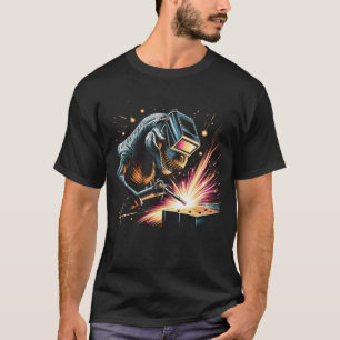 Dinosaur Welder Welding Worker Metalworking T-Shirt