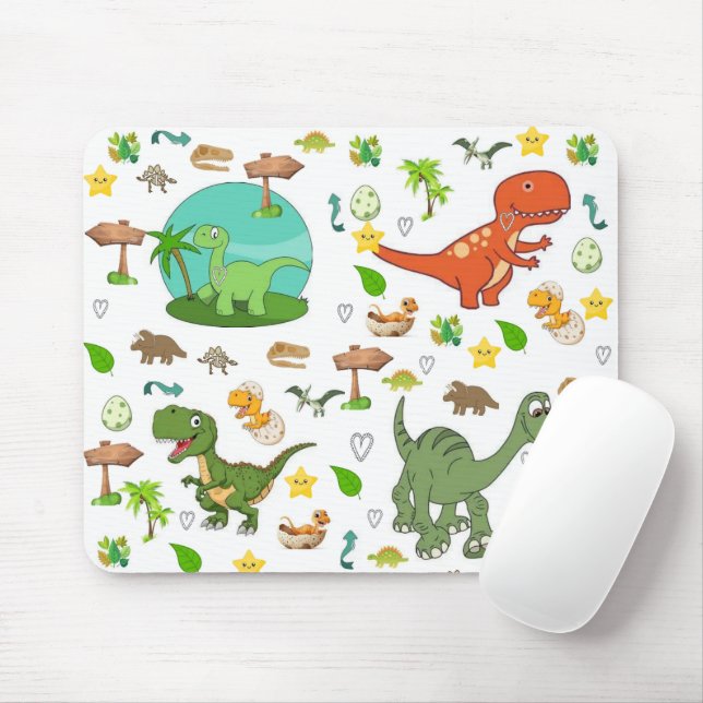 Dinosaur Wildlife Mousepad (With Mouse)