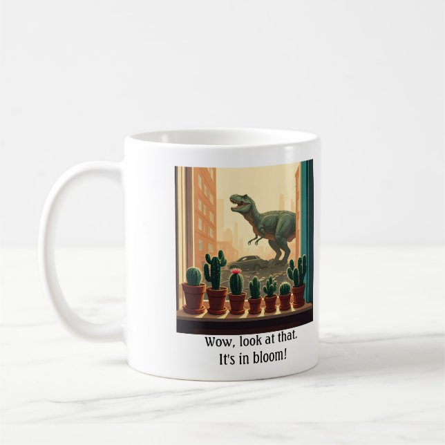 Dinosaur window sill cactus mug (Left)