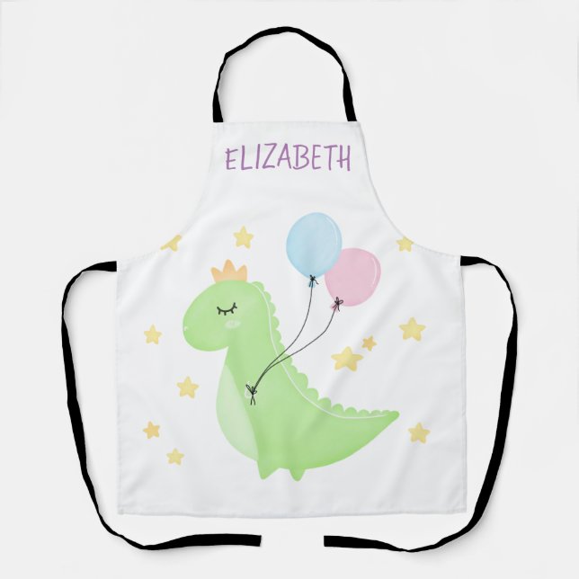 Dinosaur with Balloons  Apron (Front)