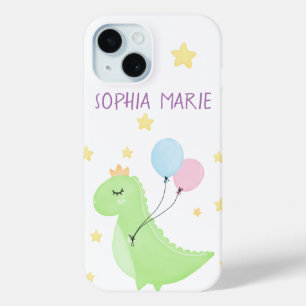 Dinosaur with Balloons iPhone 15 Case