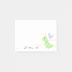 Dinosaur with Balloons   Post-it Notes