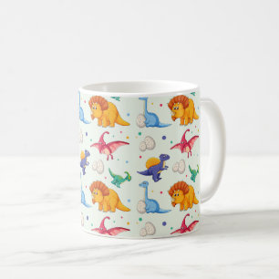 Dinosaur with Colorful Prehistoric• Fun Kids dino Coffee Mug