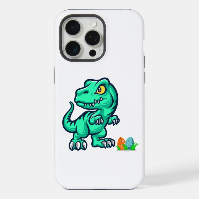 dinosaur with eggs iPhone case (Back)