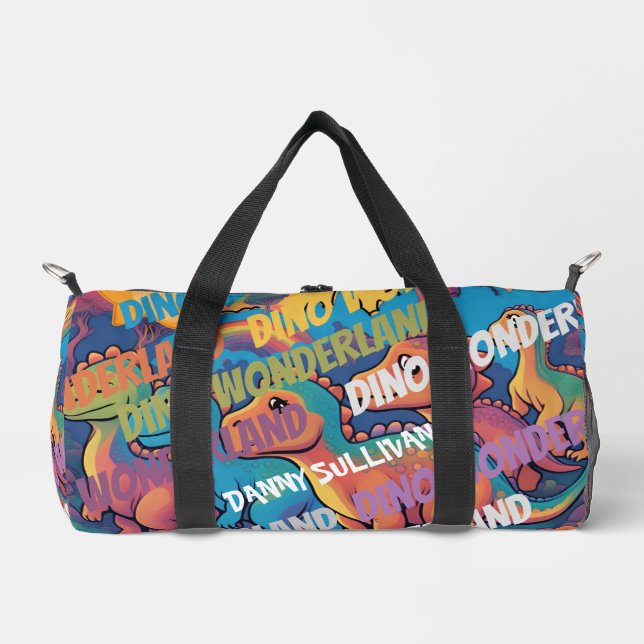 Dinosaur Wonderland Kids' Duffel Bag (Front)