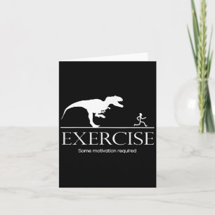 Dinosaur Workout Fun Gifts Store Co. Exercise Moti Card