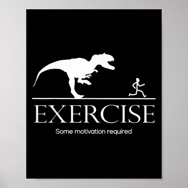 Dinosaur Workout Fun Gifts Store Co. Exercise Moti Poster (Front)