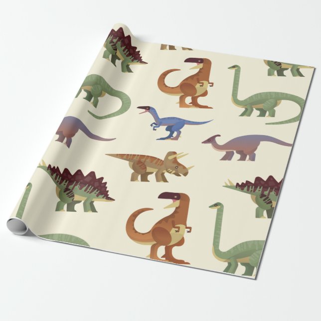 dinosaur wrapping paper (Unrolled)