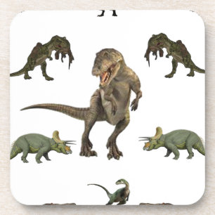 Dinosaur Wrapping Paper Coaster
