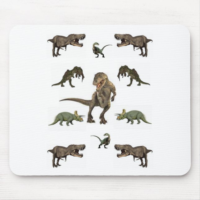 Dinosaur Wrapping Paper Mouse Pad (Front)