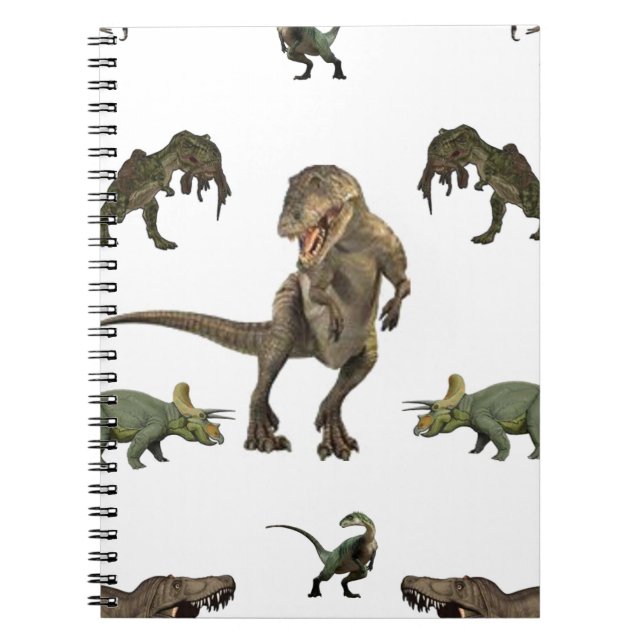 Dinosaur Wrapping Paper Notebook (Front)