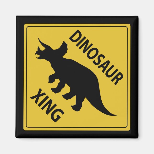 Dinosaur Xing Magnet (Front)