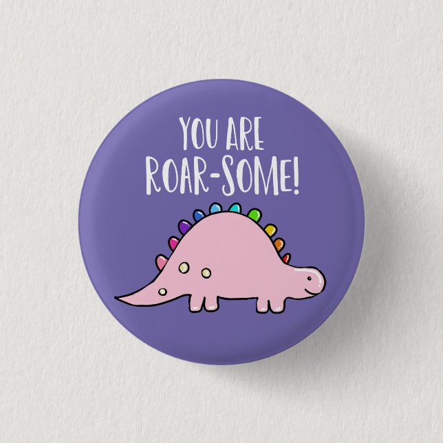 dinosaur you're Rawr friends classmate valentine 1 Inch Round Button (Front)